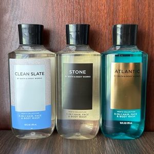 Bundle of 3 BBW Men’s Collection 3-in-1 Hair, Face, and Body Wash